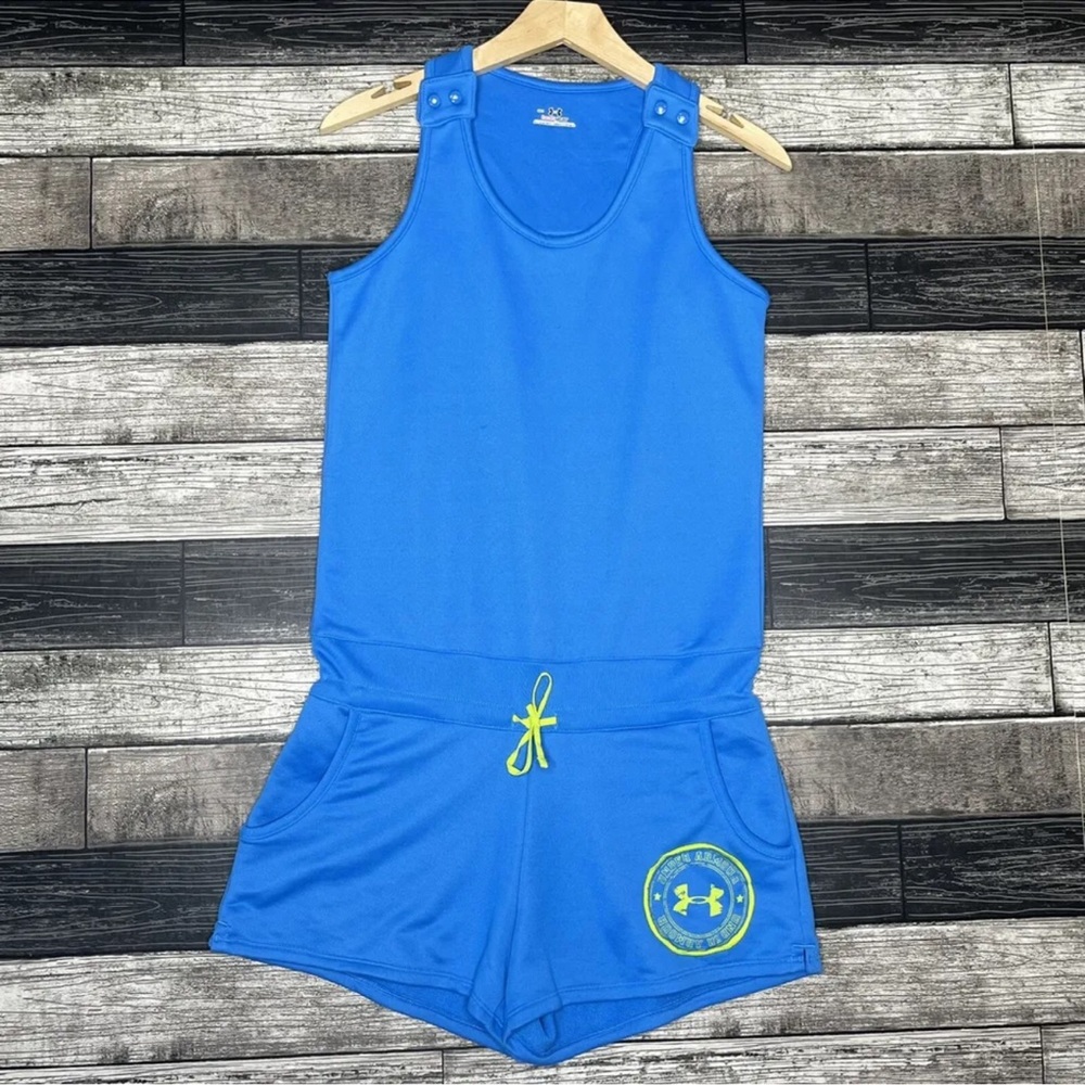 Under Armour Romper Womens Size Small Blue Shorts Heat Gear Sleeveless One Piece